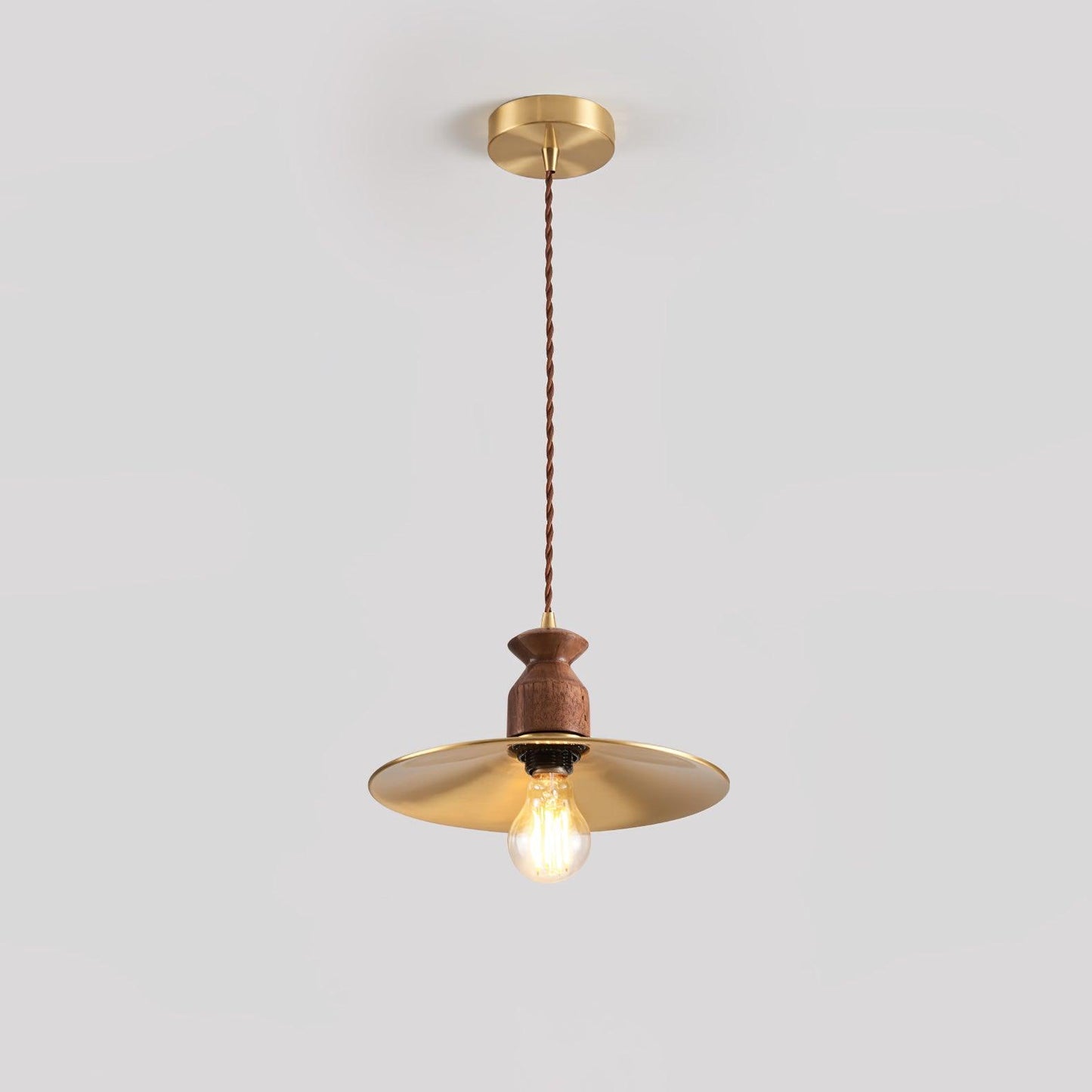 Brass Crest Rustic Metal Pendant Light