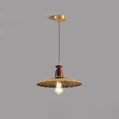 Brass Crest Rustic Metal Pendant Light