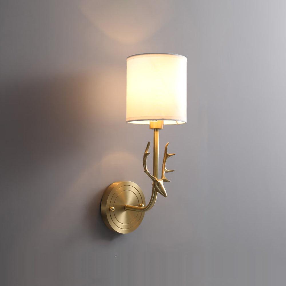 Brass Deer Head Modern Wall Light