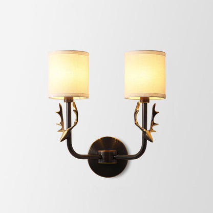 Brass Deer Head Modern Wall Light