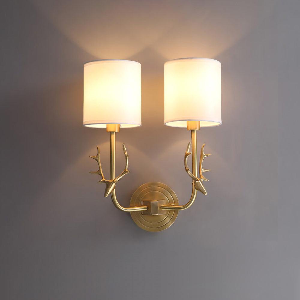 Brass Deer Head Modern Wall Light