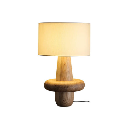 Buddha Til Art Deco Wood Table Lamp