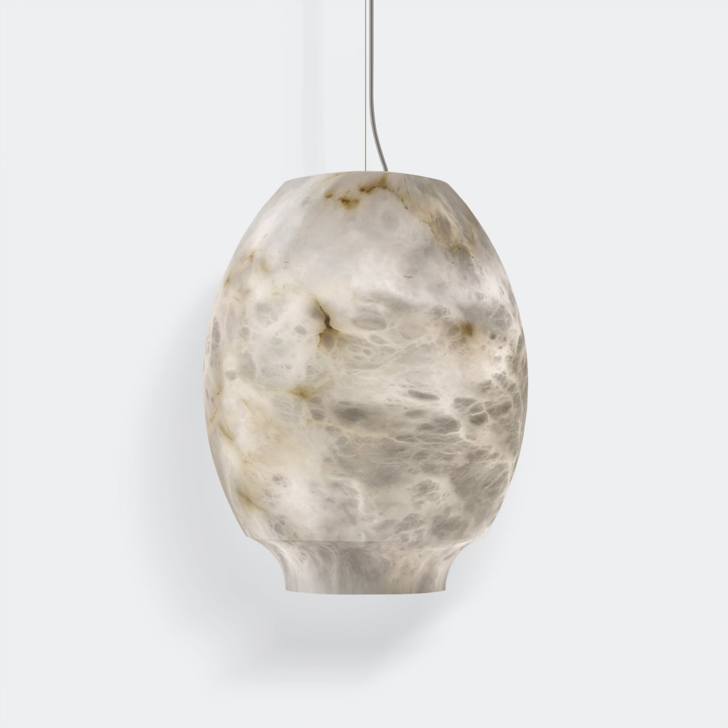 Camille Alabaster Eclectic Metal Pendant Lamp