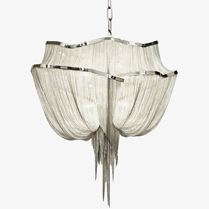 Chains Shimmering Eclectic Metal Chandelier