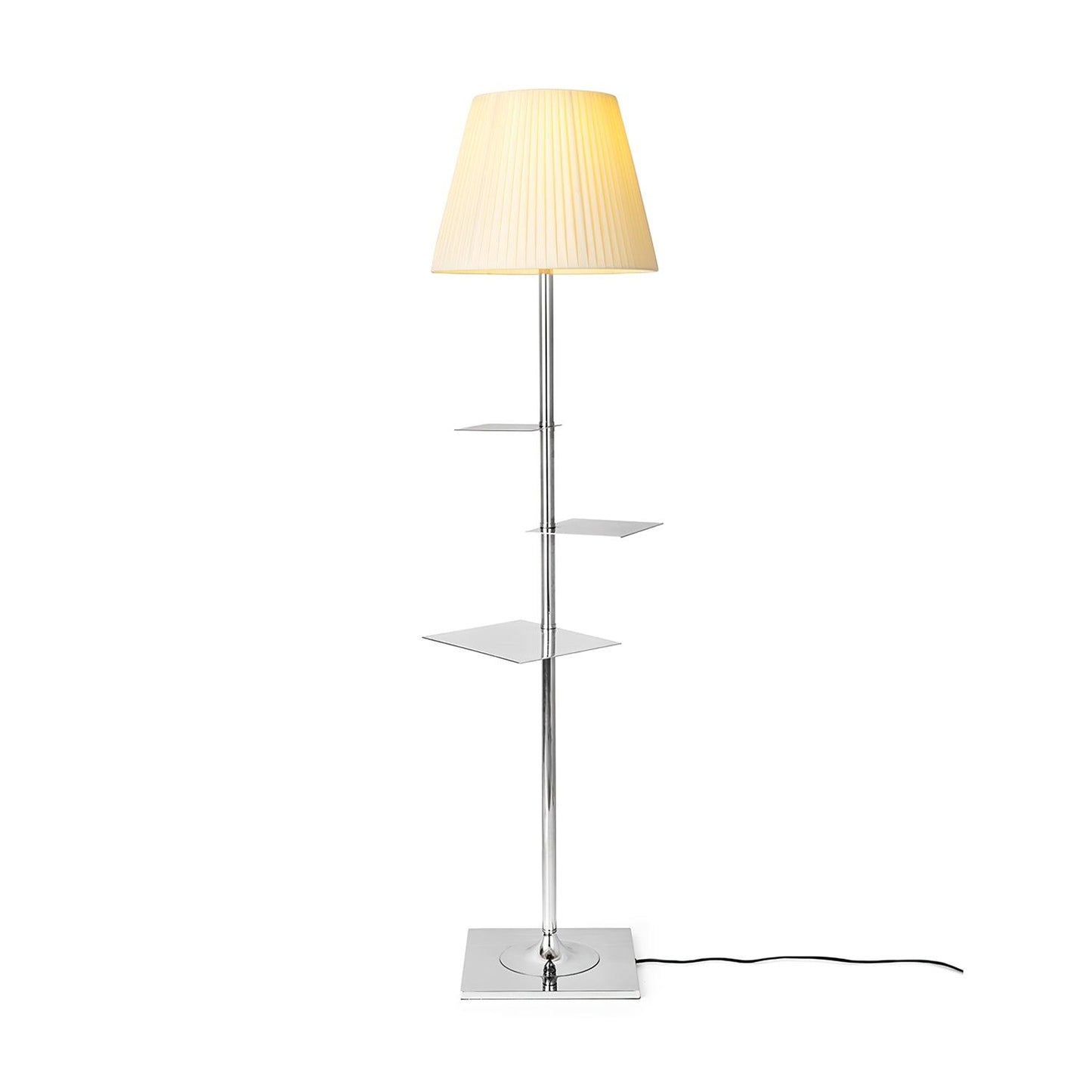 Chrome Prism Side Table Modern Metal Floor Lamp