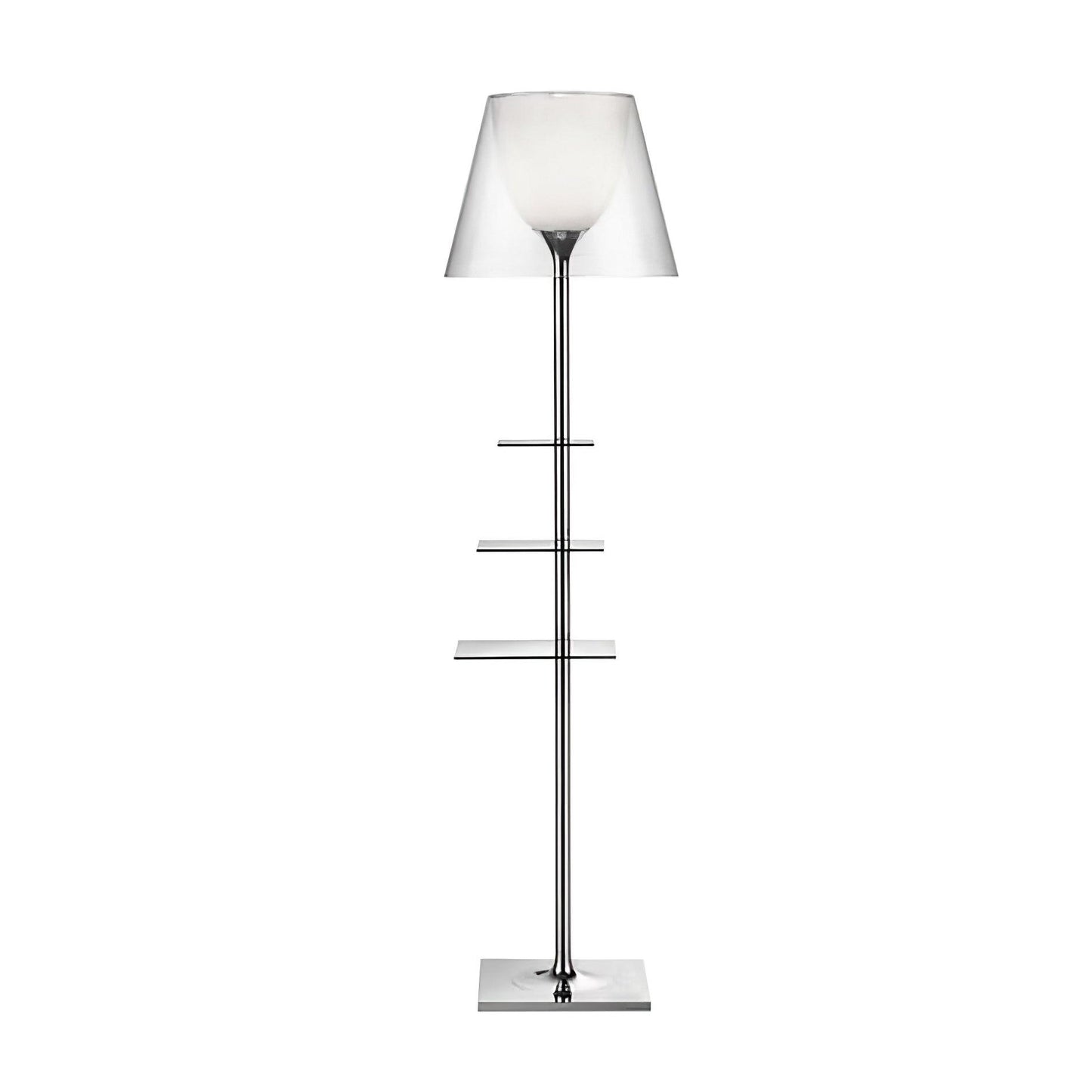 Chrome Prism Side Table Modern Metal Floor Lamp