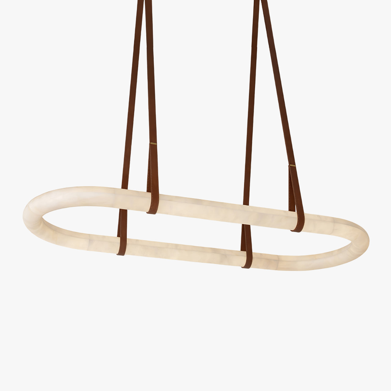 Circle Alabaster Luxury Metal Chandelier