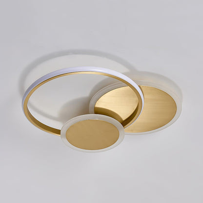 Circles LED Modern Brass Ceiling Light