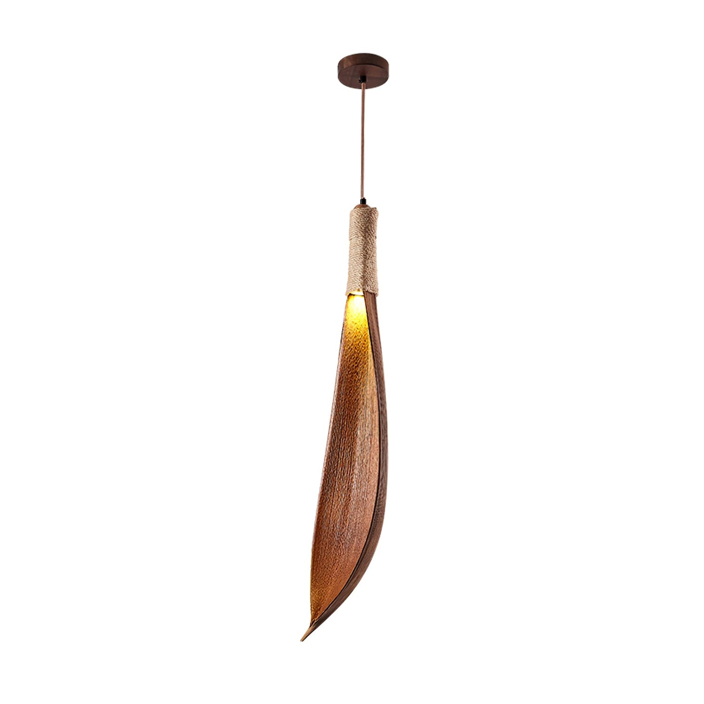 Cocoa Leaf Rustic Metal Pendant Lamp