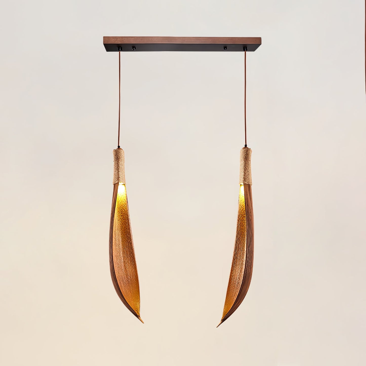 Cocoa Leaf Rustic Metal Pendant Lamp