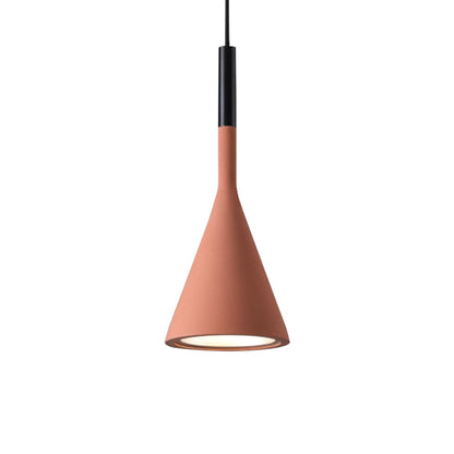 Conical Concrete Eclectic Metal Pendant Light