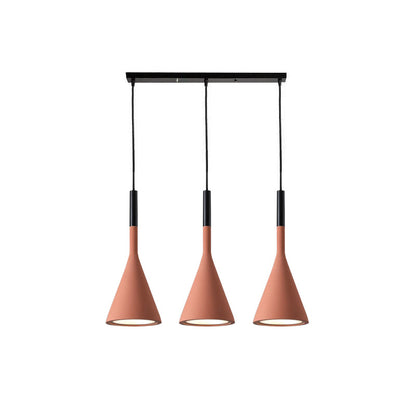 Conical Concrete Eclectic Metal Pendant Light