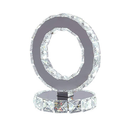 Crystal Rings Modern Steel Table Lamp