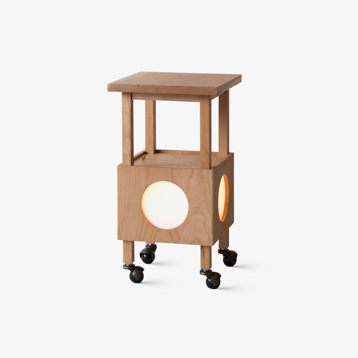 Cubby Mobile Traditional Wood Table Light