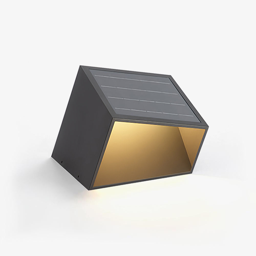 Cube Garden Solar Art Deco Steel Outdoor Light