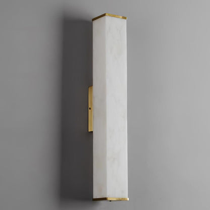 Cuboid Alabaster Modern Brass Wall Light