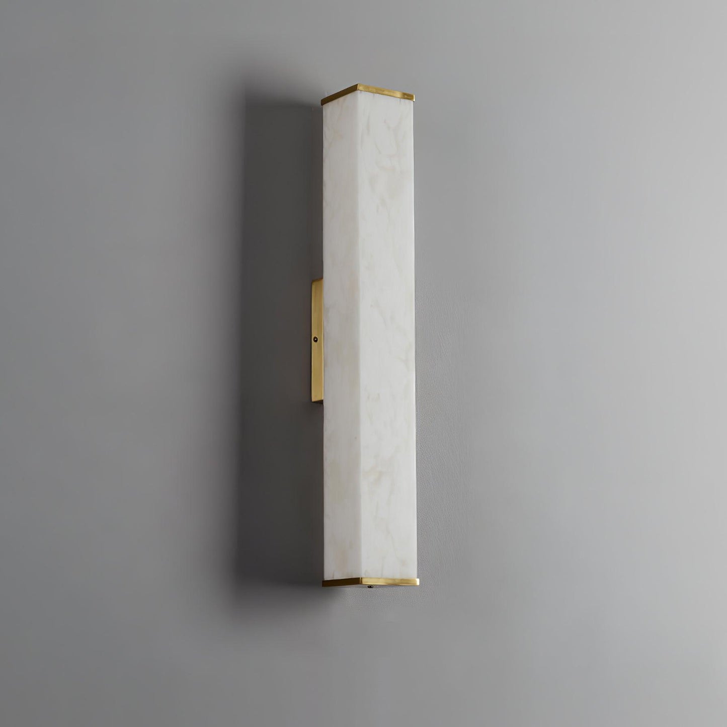 Cuboid Alabaster Modern Brass Wall Light