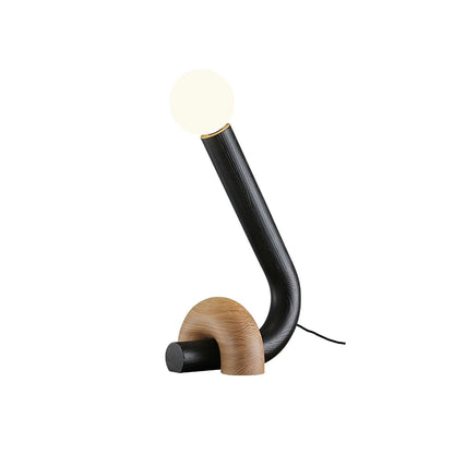 Curled Luxury Wood Table Lamp