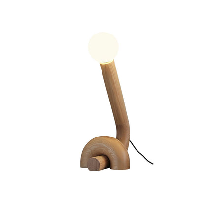 Curled Luxury Wood Table Lamp