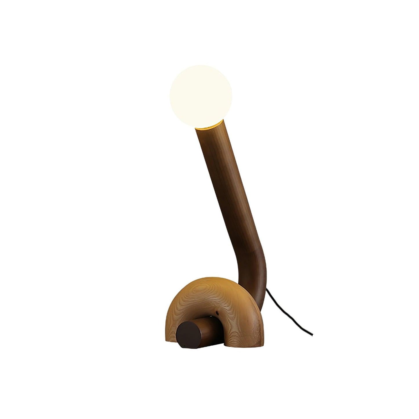 Curled Luxury Wood Table Lamp