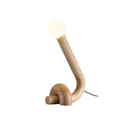 Curled Luxury Wood Table Lamp