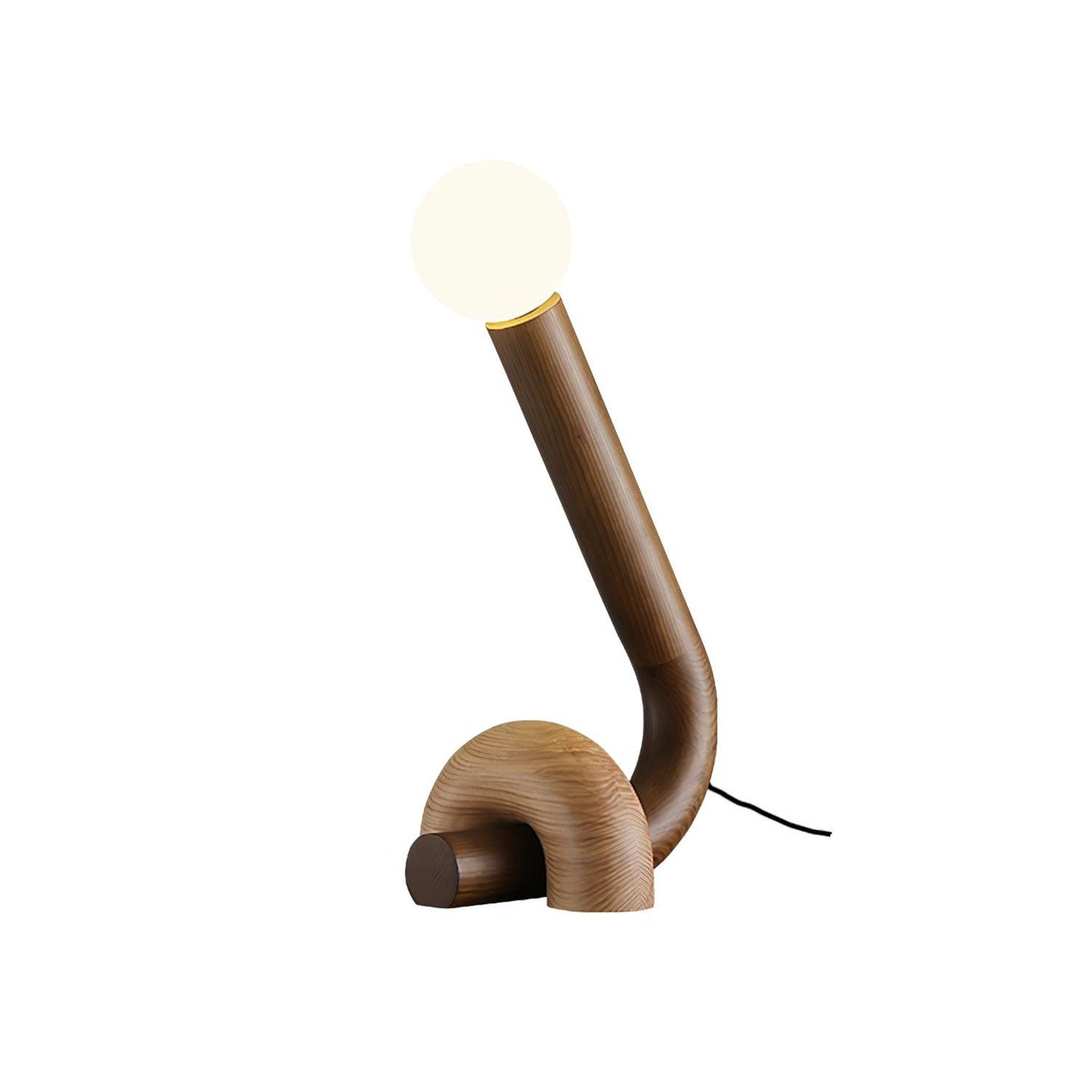 Curled Luxury Wood Table Lamp