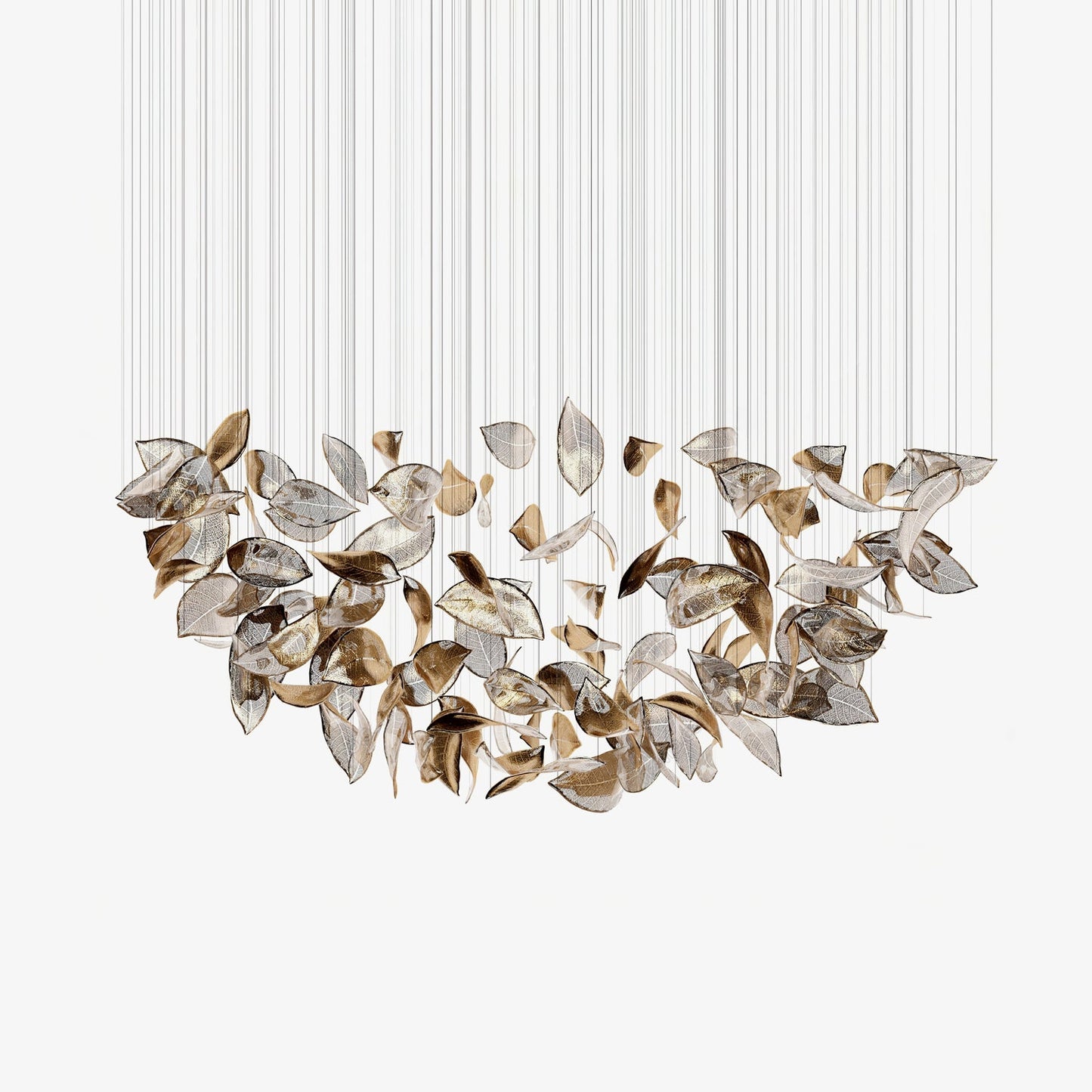 Shake Leaves Eclectic Crystal Chandelier