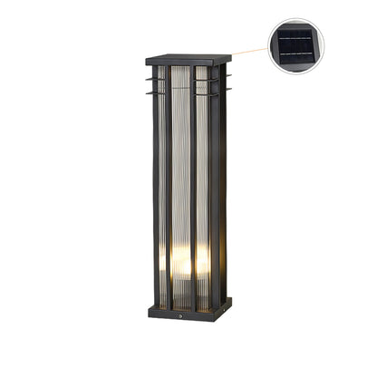 Double Axis Contemporary Metal Outdoor Post Lamp