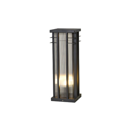 Double Axis Contemporary Metal Outdoor Post Lamp