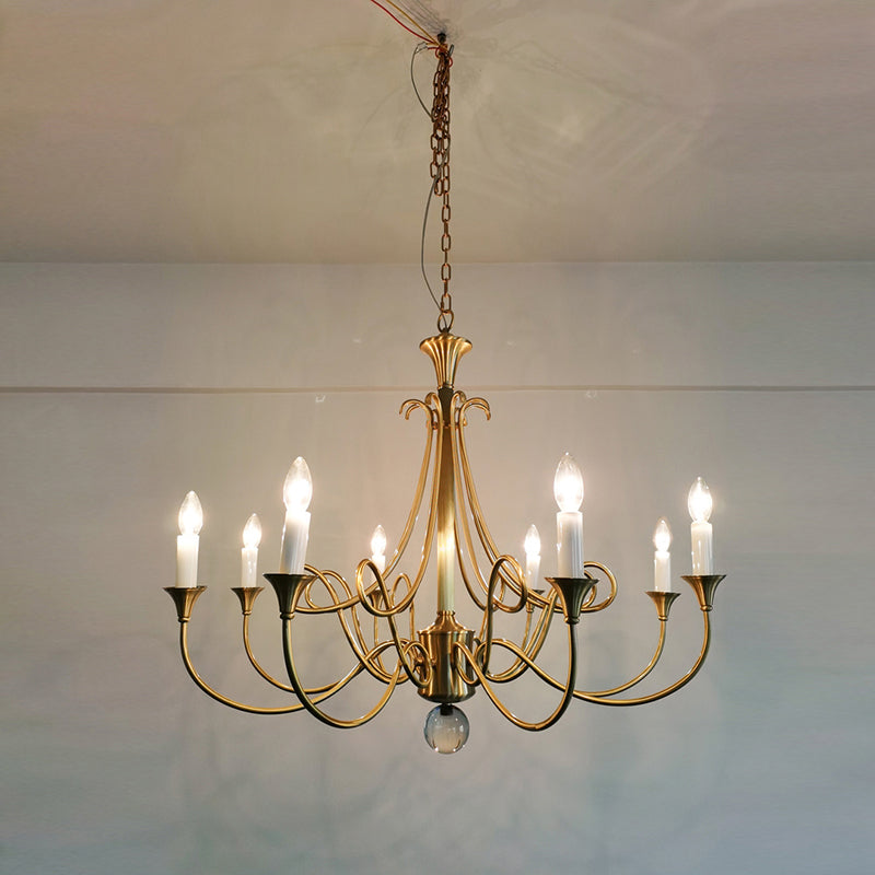 Double Twist Eclectic Metal Chandelier