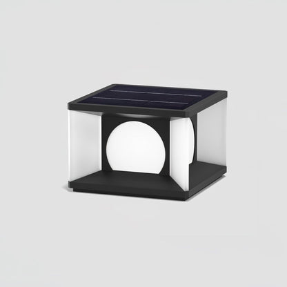 Eclipse Cube Eclectic Metal Outdoor Post Light