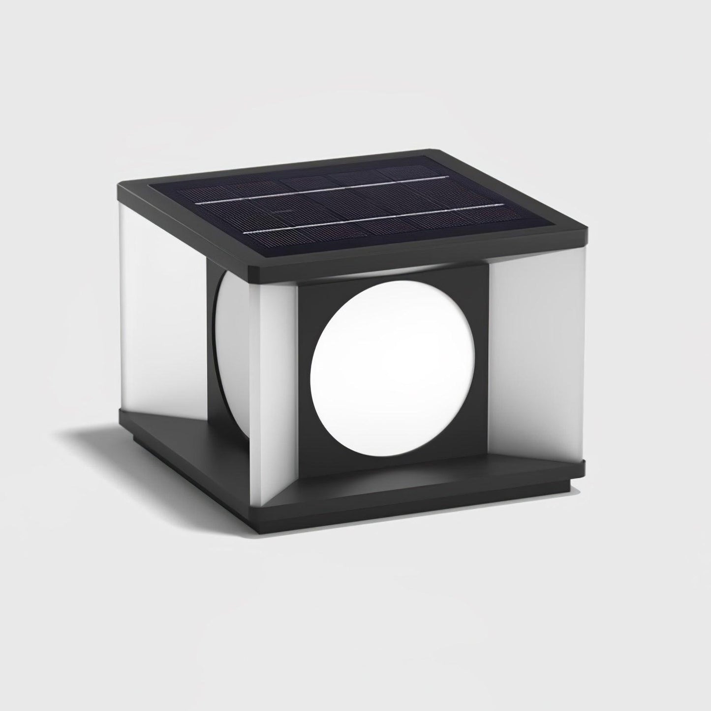 Eclipse Cube Eclectic Metal Outdoor Post Light