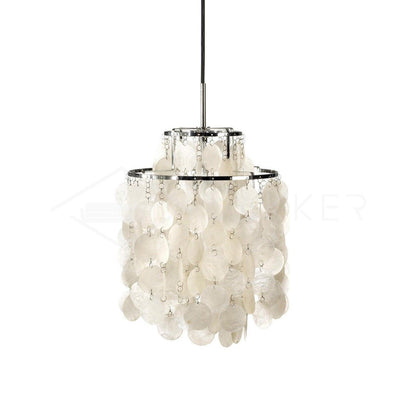 Round Shell Eclectic Metal Chandelier B