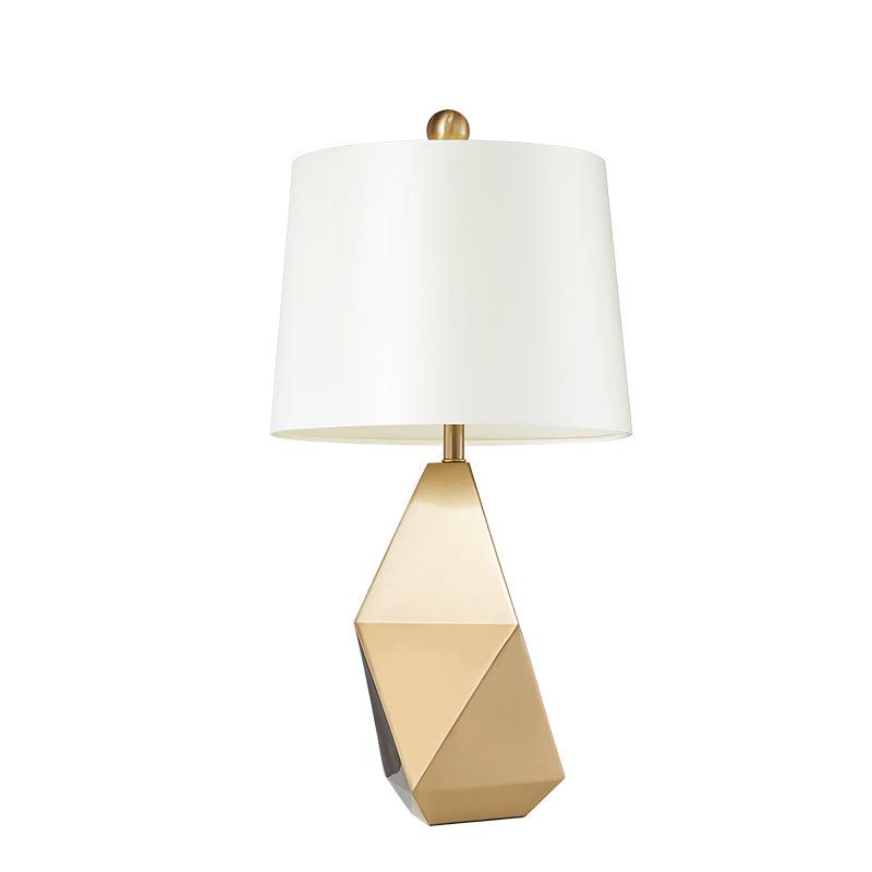 Faceted Eclectic Metal Table Light