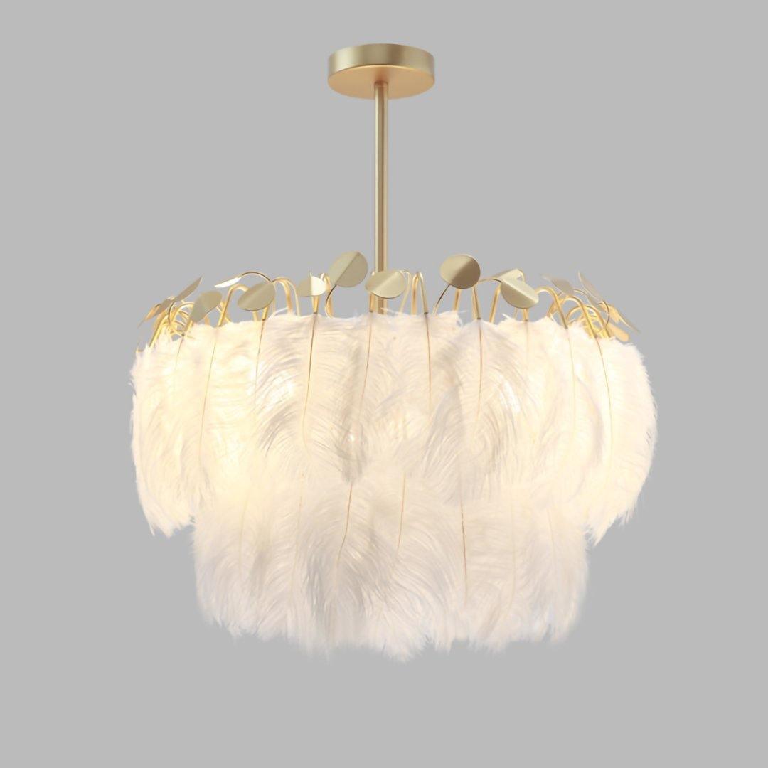 Feather Contemporary Metal Pendant Lamp