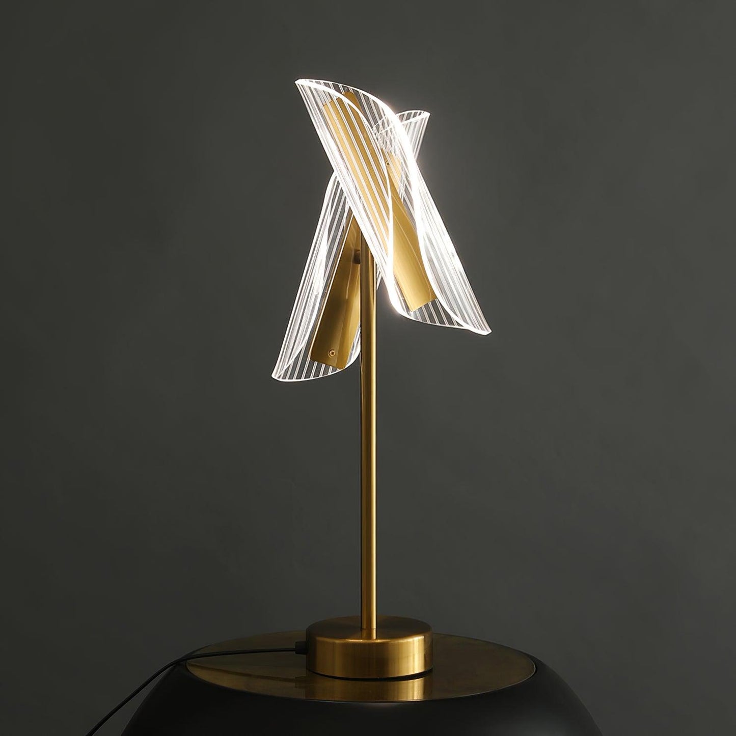 Flame Eclectic Metal Table Lamp