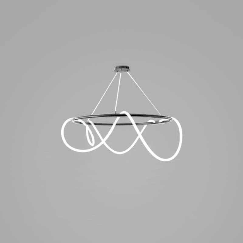 Flexible Linear Curve Traditional Metal Chandelier