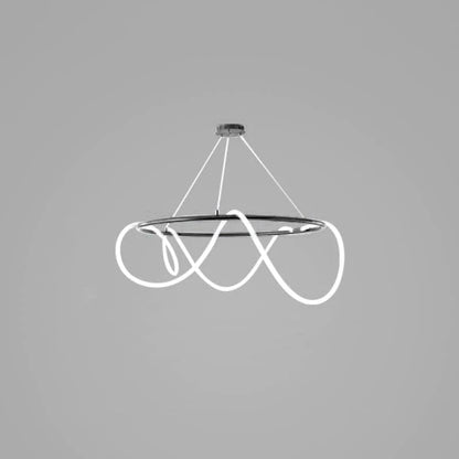 Flexible Linear Curve Traditional Metal Chandelier