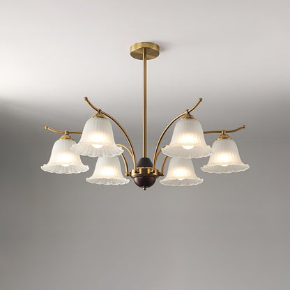 Flora Brass Contemporary Crystal Chandelier