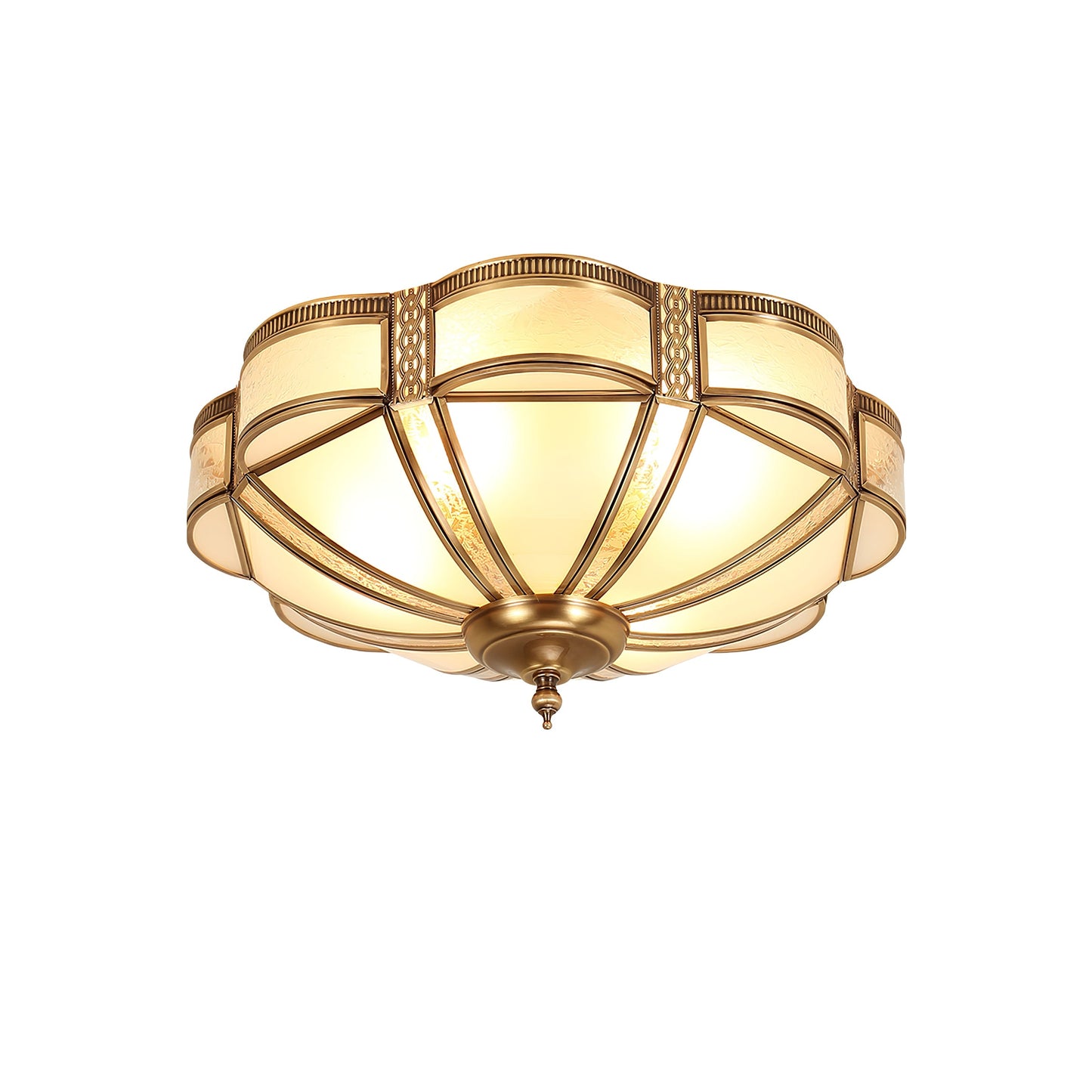 Floral Brass Vintage Crystal Ceiling Lamp