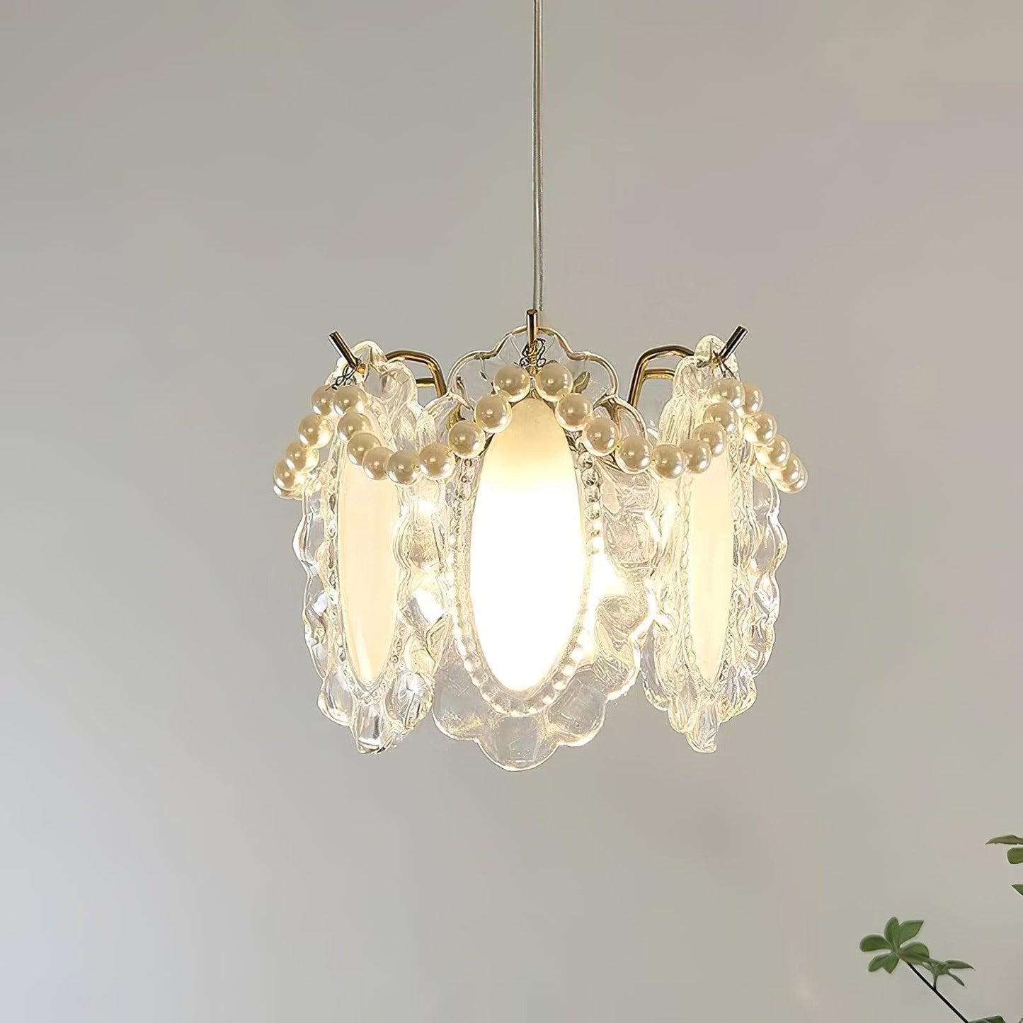 Floral Contemporary Crystal Pendant Lamp