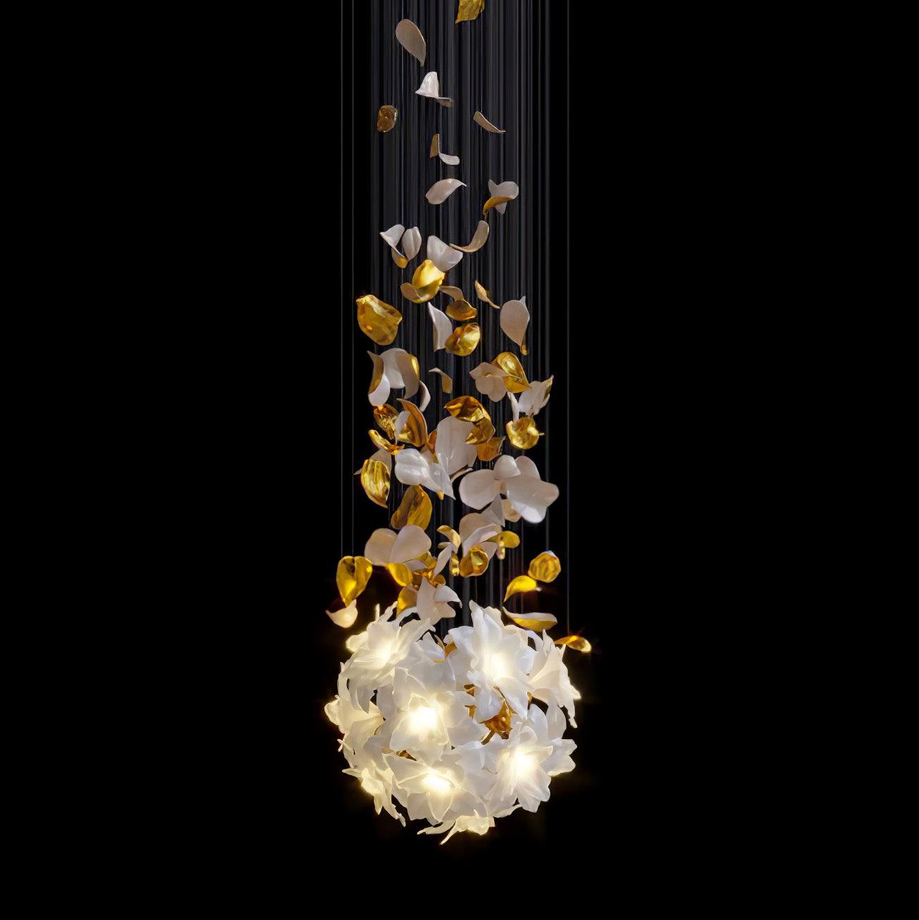 Flying Flowers Fluttering Luxury Crystal Chandelier