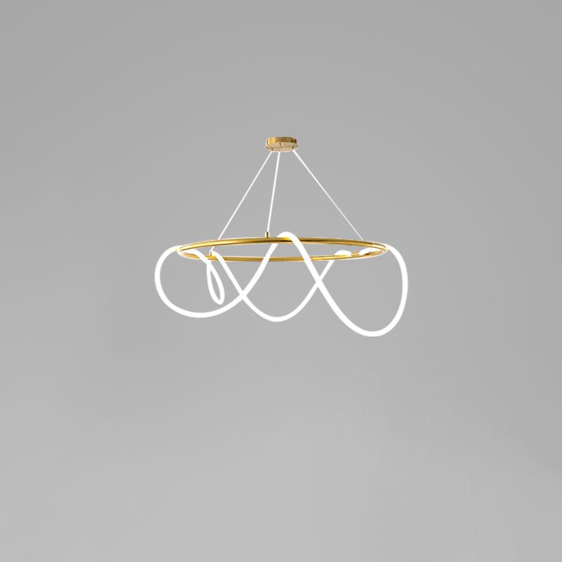 Flexible Linear Curve Traditional Metal Chandelier