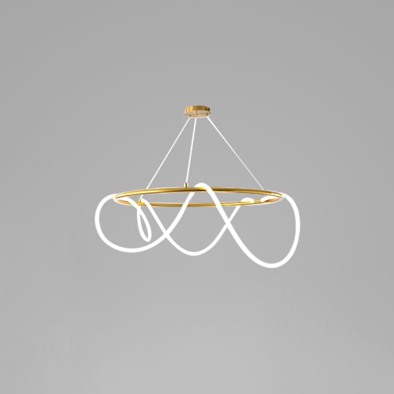 Flexible Linear Curve Traditional Metal Chandelier