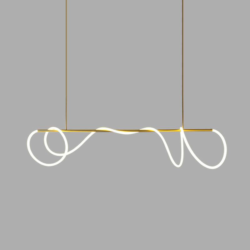 Flexible Linear Curve Traditional Metal Chandelier