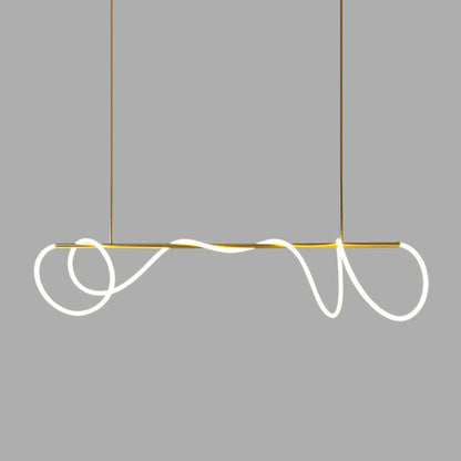 Flexible Linear Curve Traditional Metal Chandelier