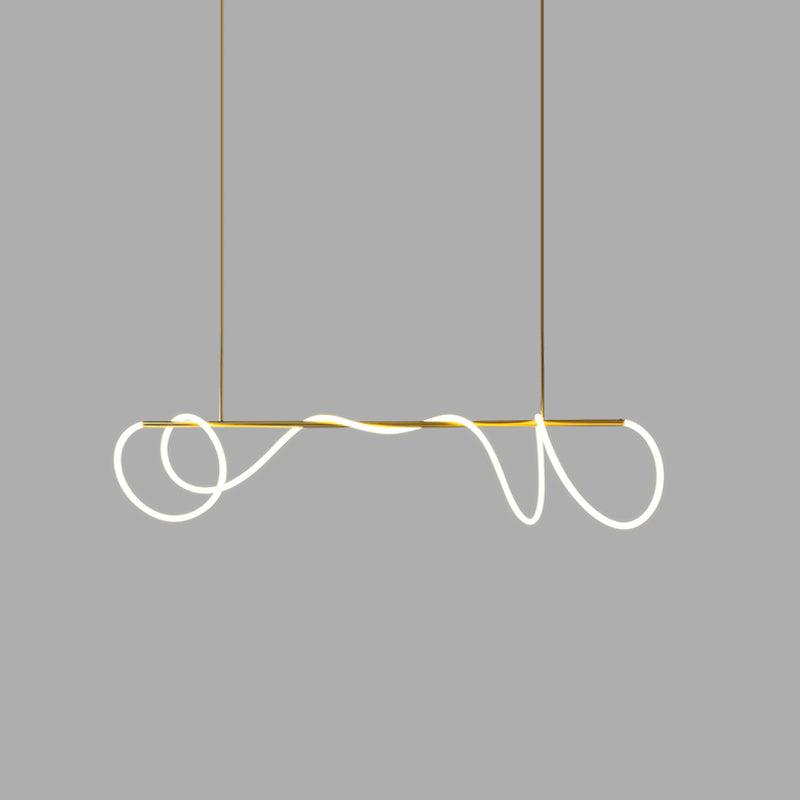 Flexible Linear Curve Traditional Metal Chandelier