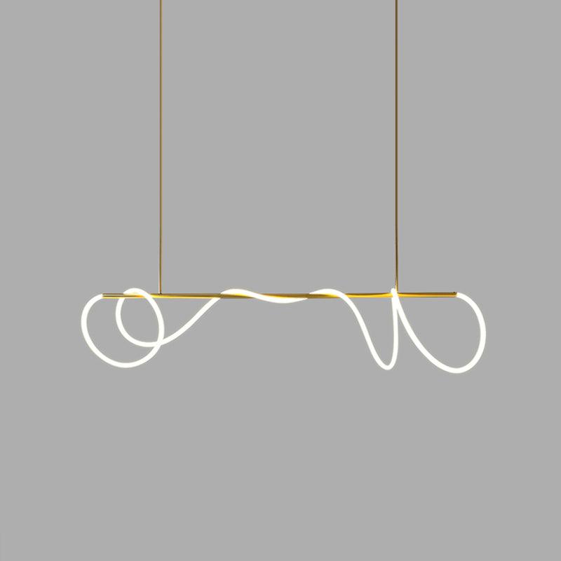 Flexible Linear Curve Traditional Metal Chandelier