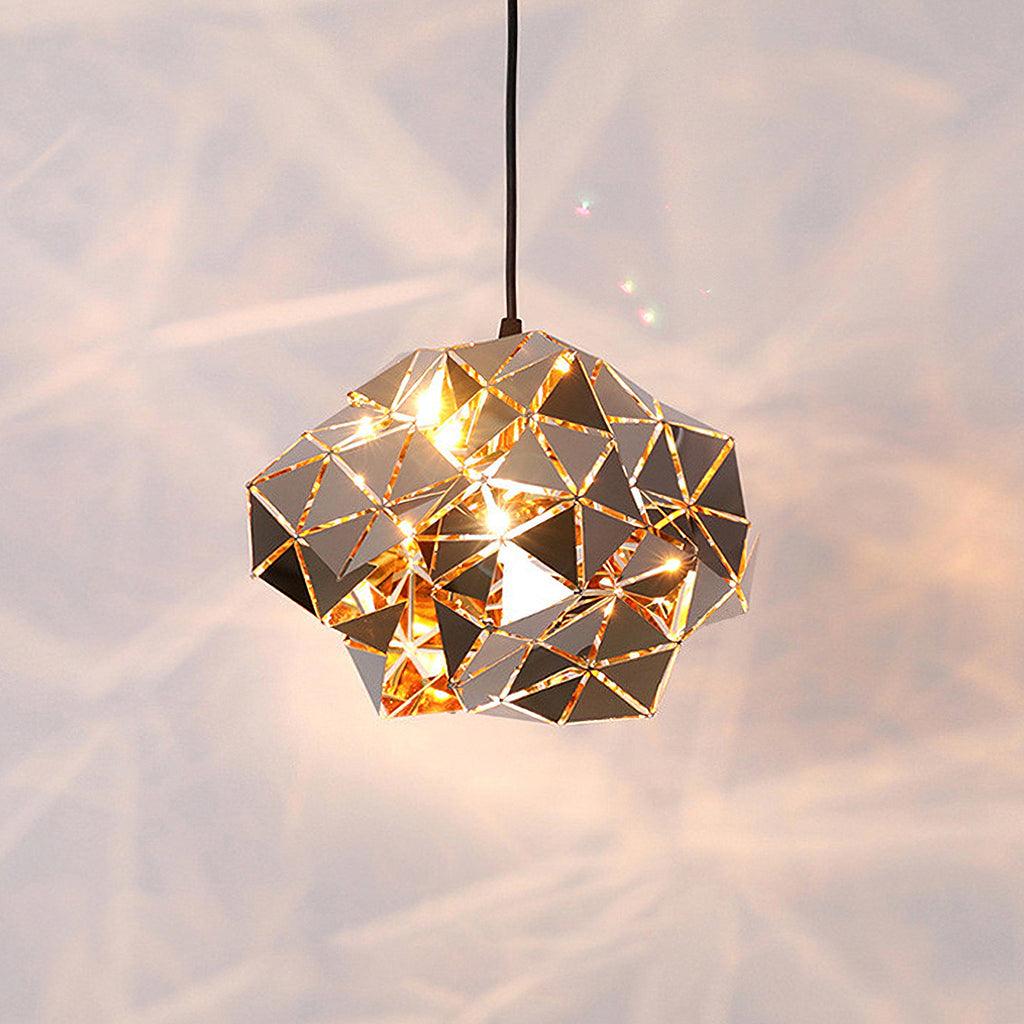 Geometric Panel Modern Metal Pendant Lamp