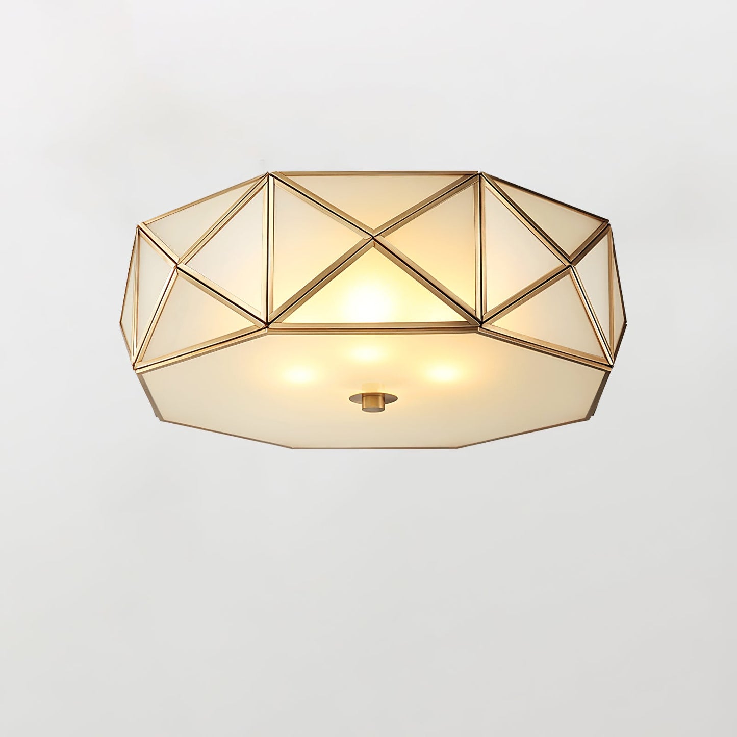 Geometric Shaped Flush Modern Crystal Ceiling Light